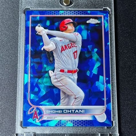 【未使用に近い】最新 2022 Topps Chrome Sapphire 大谷翔平 No1 サファイアリフラクターカード Sapphire