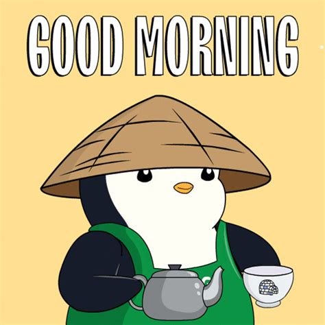 Good Morning Coffee By Pudgy Penguins Find Share On GIPHY