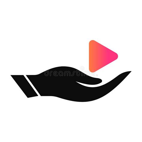 Hand Play Logo Design Play Logo With Hand Concept Vector Stock Vector