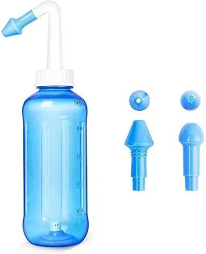 Frasco Lavado Nasal 500 Ml 2 Accesorios Irrigador Meses sin interés