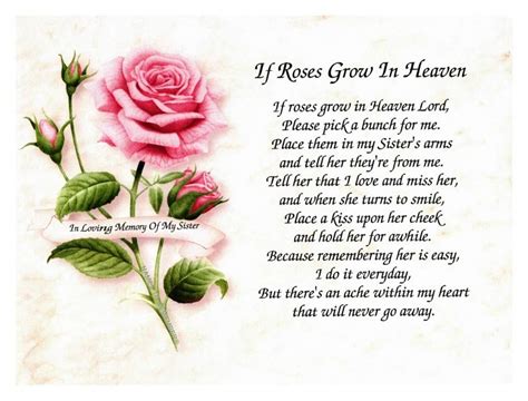 Missing My Sister In Heaven Poems