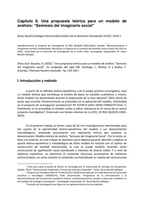 (PDF) Capítulo 8. Una propuesta teórica para un modelo de análisis: "Semiosis del imaginario social"