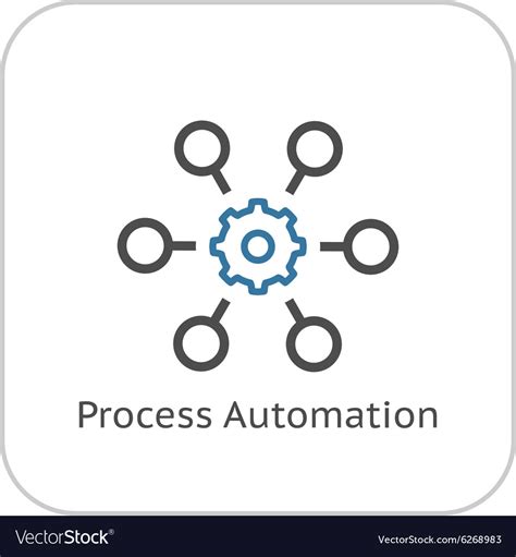 Process automation icon business concept flat Vector Image