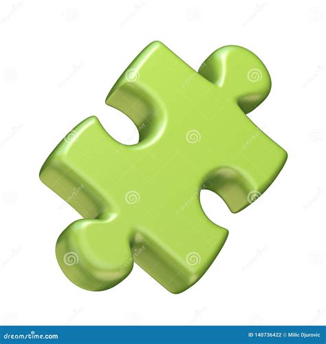 Green Puzzle 3d Stock Illustration Illustration Of Isolated 140736422