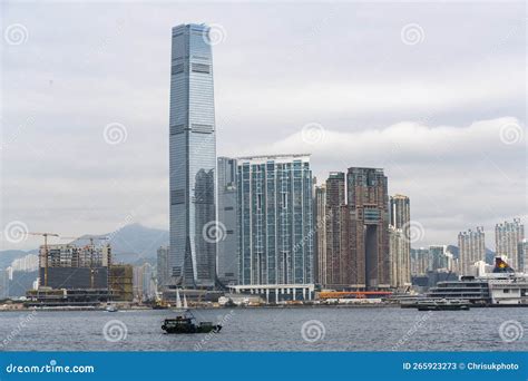 International Commerce Centre ICC and the Kowloon Skyline in Hong Kong Editorial Stock Photo ...