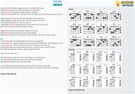 Chord Tình đầu Nhật Minh Tab Song Lyric Sheet Guitar Ukulele Chords Vip