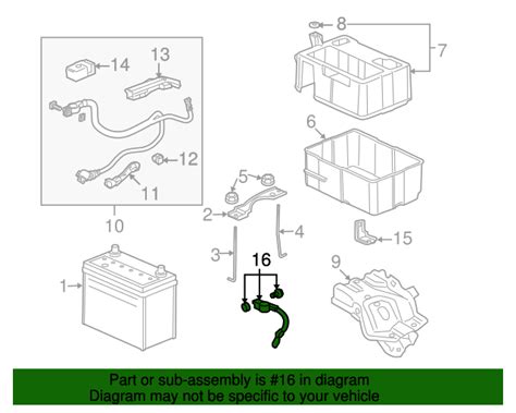 2012 2014 Acura Tl Sensor Assembly Battery Ground 38920 Tk4 A04 Oem