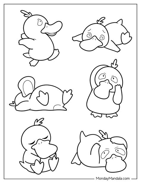 20 Psyduck Coloring Pages Free Pdf Printables