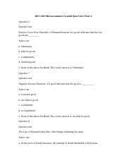 BUS 1103 Microeconomics Graded Quiz Unit 3 Part 2 Rtf BUS 1103