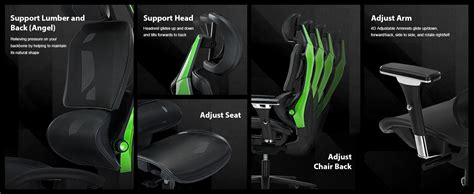 Eureka Ergonomic TYPHON Video Gaming Chair Ergonomic Mesh Chair for ...