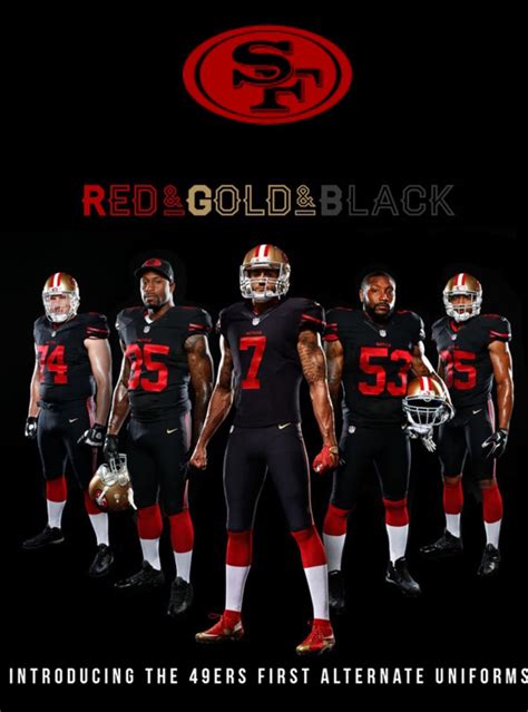 49ers New Alternate Uniforms - 2015 | Nfl football 49ers, San francisco ...