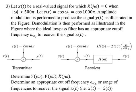 Solved Let X T Be A Real Valued Signal For Which X J Chegg