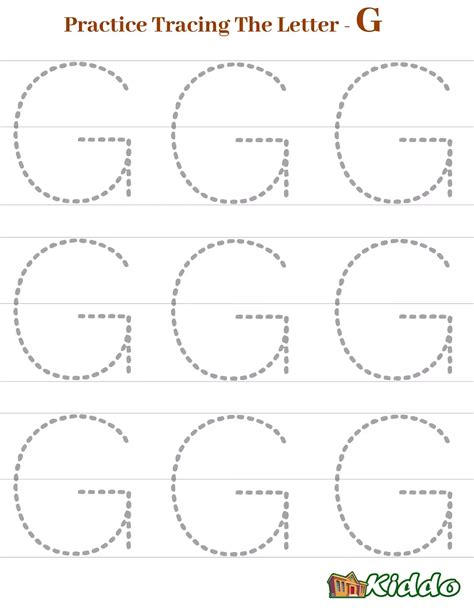 Practice Tracing The Letter G” Free Download Worksheet Letter G