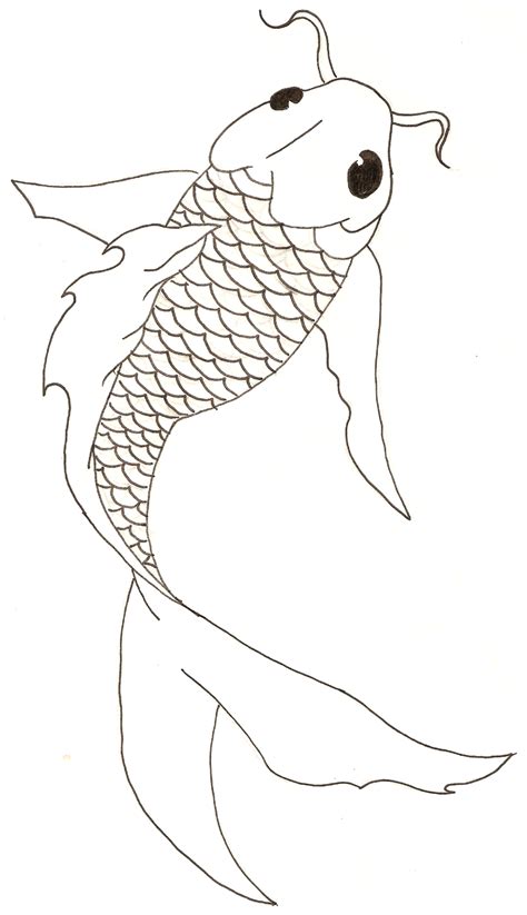 Koi Fish - Free Lineart by titovn on DeviantArt