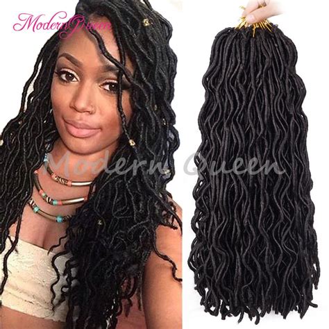 2017 18 Inch Soft Wavy Faux Locs Crochet Braids Curly Crochet Dreadlock