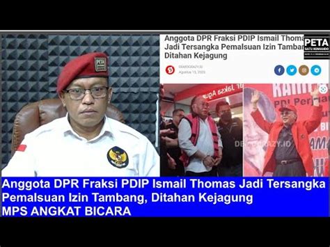 VIRAL Anggota DPR Fraksi PDIP Ismail Thomas Jadi Tersangka Pemalsuan