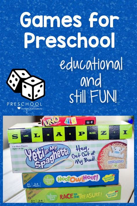 Games for Preschool that Teach | Kindergarten learning activities ...