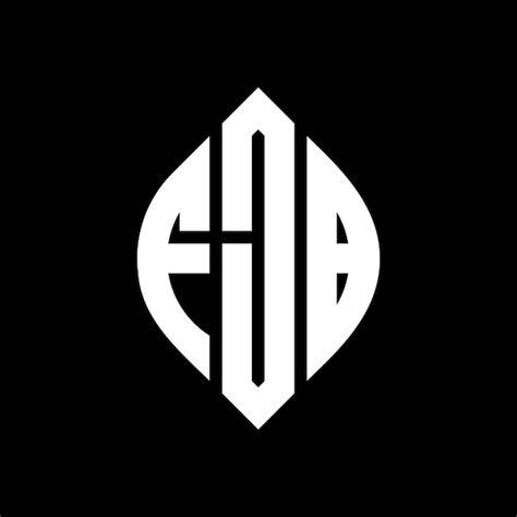 Premium Vector | Fjb circle letter logo design with circle and ellipse ...