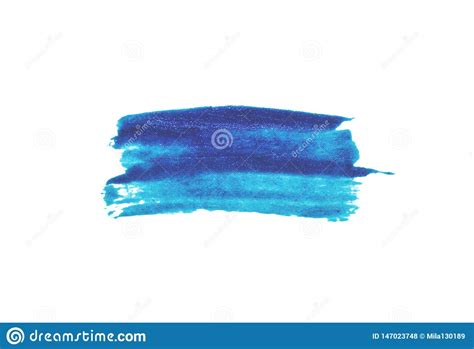 Mancha Azul Abstracta De La Acuarela En El Fondo Blanco Para Su Dise O