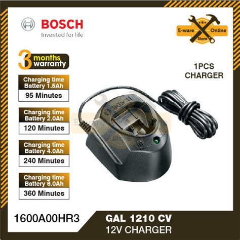 Bosch GBA 12V 2 0Ah Li Ion Battery Pack GAL 1210 CV Charger Starter Kit