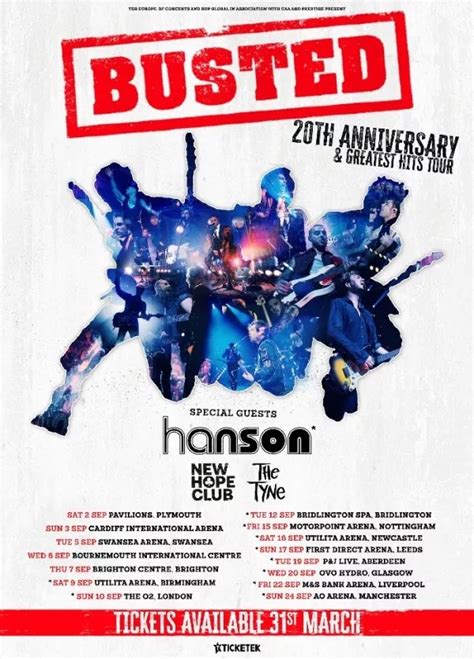 Busted Announce 20th Anniversary Greatest Hits Uk Tour