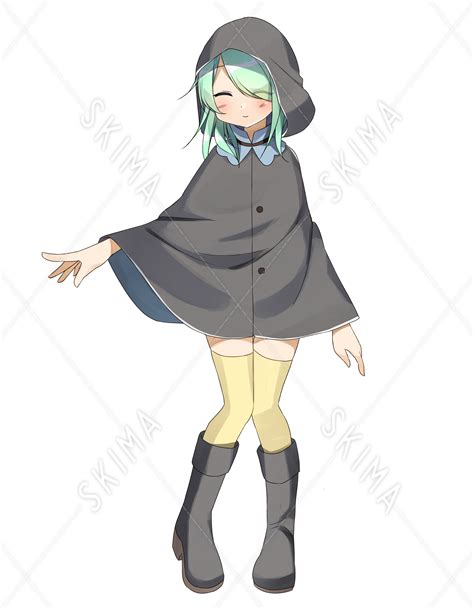 フードを被った片目隠しの女の子 Skima（スキマ）