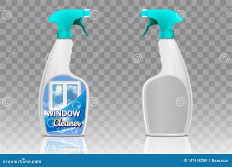 Spray Bottle Mockup Set Vector Realistic Illustration 147598289