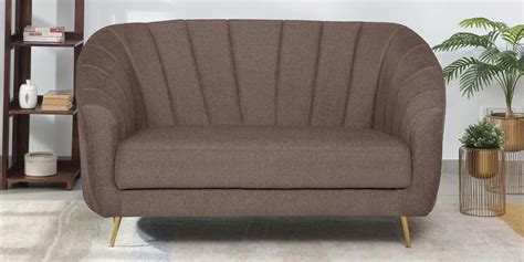 Buy Kaylee Fabric 2 Seater Sofa In Brown Colour At 29 OFF By Casacraft