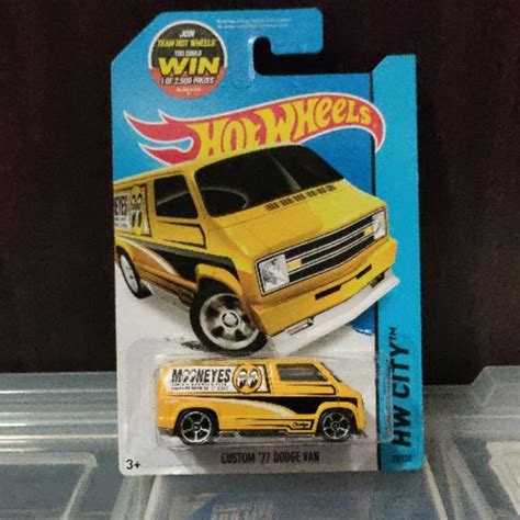 Hot Wheel Custom 77 Dodge Van Mooneyes Shopee Malaysia