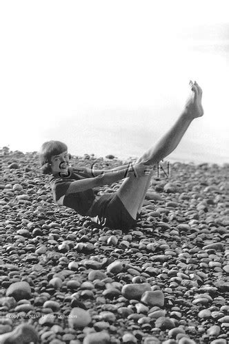 1940s 60s 4 X 6 BW Semi Nude Repro Pinup RP Sits On Beach Shorts Leg Art EBay