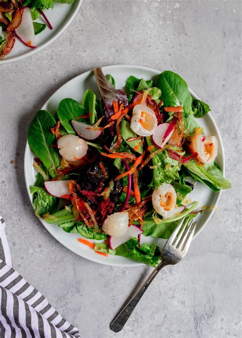 Vegetarian Lychee Salad - Cooking Therapy