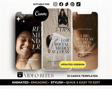 Instagram Video Reel Templates Canva Engagement Reels Inspiring Reel