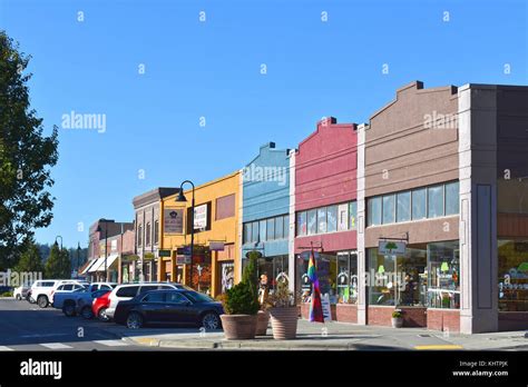 Historical District At Oak Harbor Whidbey Island In Washington State