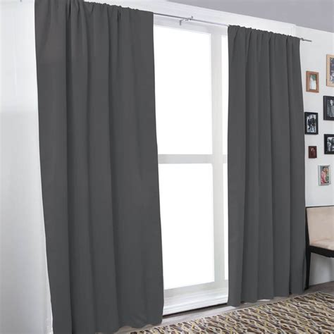 Cortina De Sala Blackout Gris