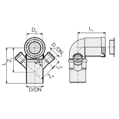 Curva 45 Gradi WC In PP Prolungata Valsir PP3 D 90 50 Mm L 240 Mm VS0599249