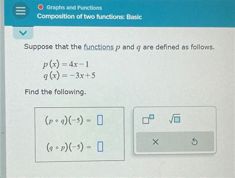 Solved Graphs And Functionscomposition Of Two Functions