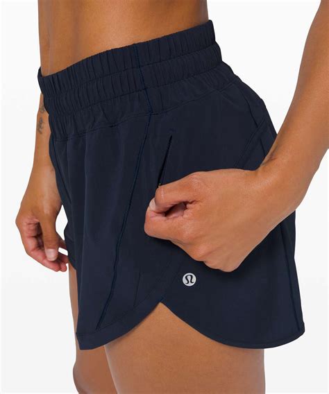 Lululemon Track That High Rise Short 3 Lined True Navy Lulu Fanatics