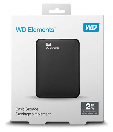 Western Digital WD Elements 2TB 2 TB USB 3 0 WDBU6Y0020BBK WESN Black