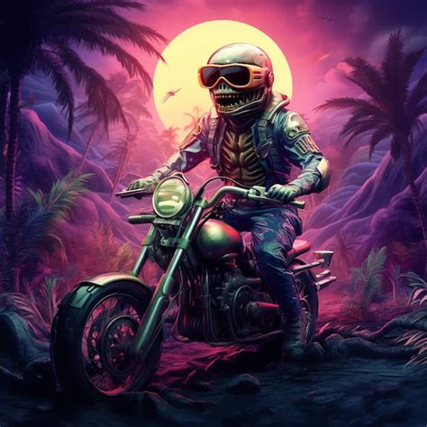 Premium Ai Image Guy Riding A Motorcycle