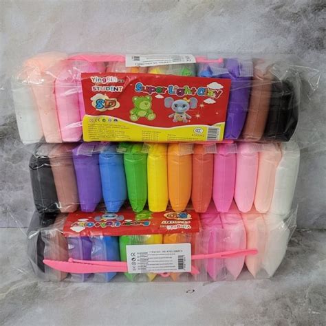 Jual Polymer Magic Clay Lilin Plastisin Mainan Edukasi Anak 12 Warna