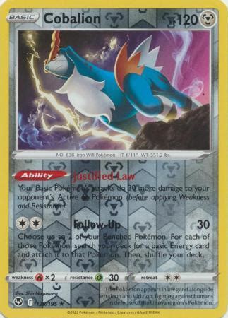 Cobalion 126 195 Rare Reverse Holo Playset