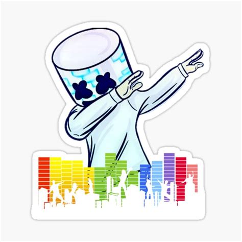 Dj Marshmallow Stickers Redbubble