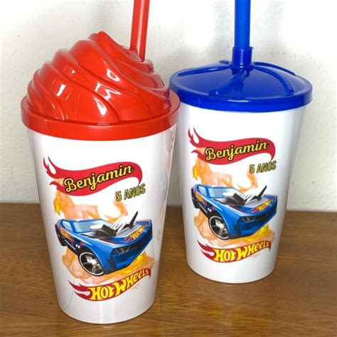 Copo Twister ml Aniversário Personalizado Hot Wheels Elo