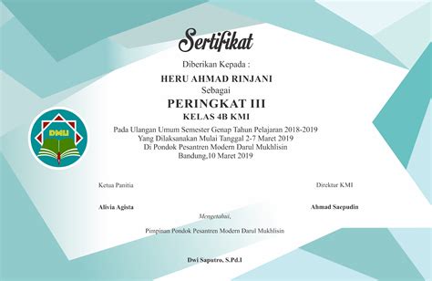 Contoh Sertifikat Juara Lomba Bahasa Inggris Contoh D