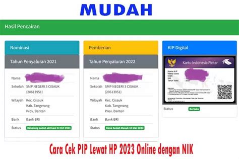 Cara Cek Pip Lewat Hp Online Dengan Nik Mudah Ikuti Langkah