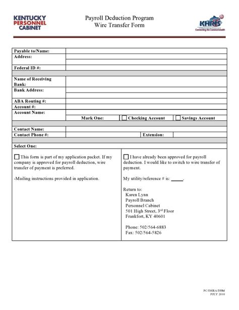 40 Wire Transfer Form Templates Pdf Word Excel