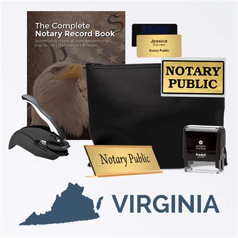 Virginia Deluxe Notary Kit Wjournal And Pouch All State Notary