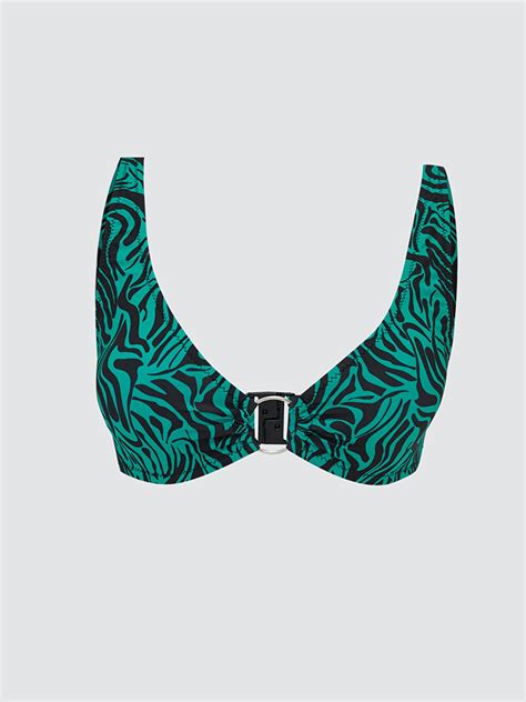 YEŞİL Kadın Desenli Bikini Üst S EH Z LRR LCW