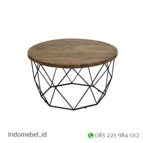 Jual Coffee Table Industrial Round Terbaru Indomebelid