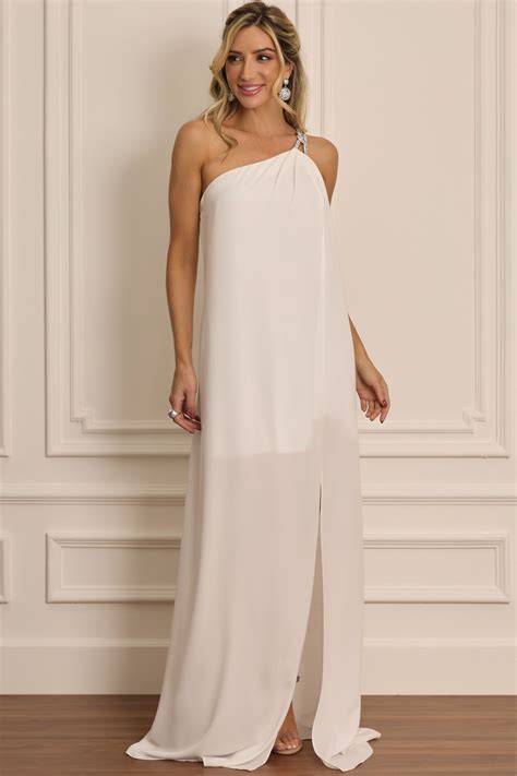 Vestido De Festa Vestido De Festa Off White Longo Lory Ladydress